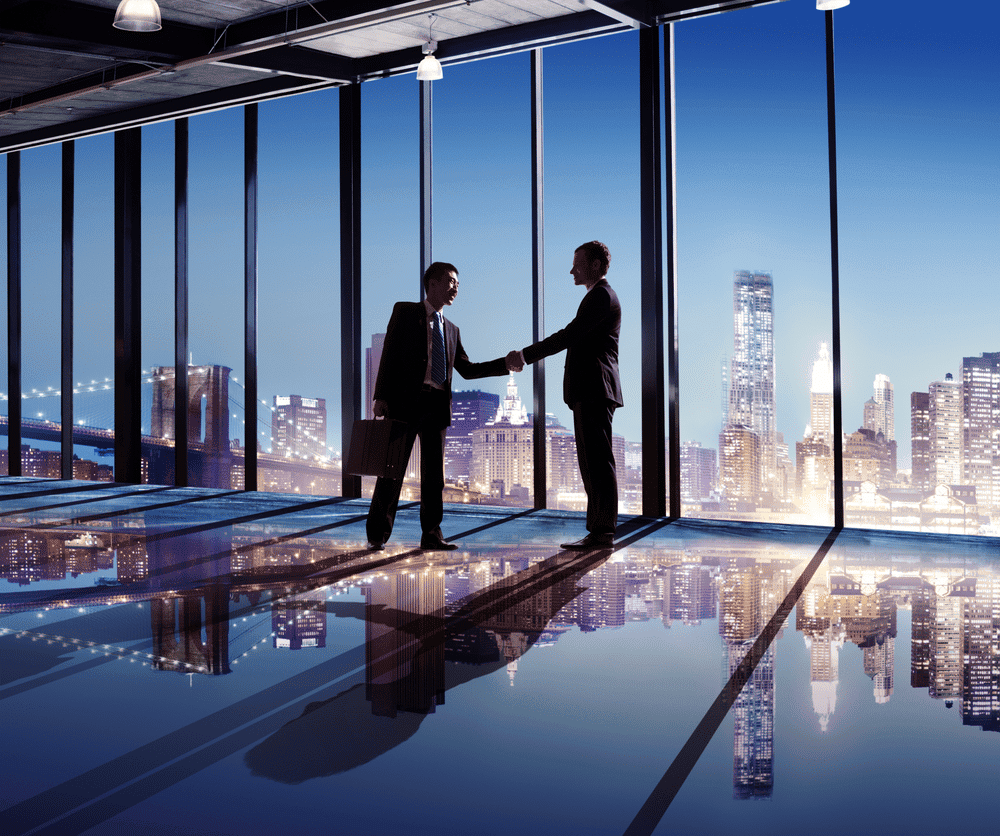 businessman and a corporate lawyer discussing corporate structures